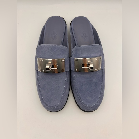 Hermès Iota Mule New In Box Blue Ciel Size 37 - Picture 4 of 16